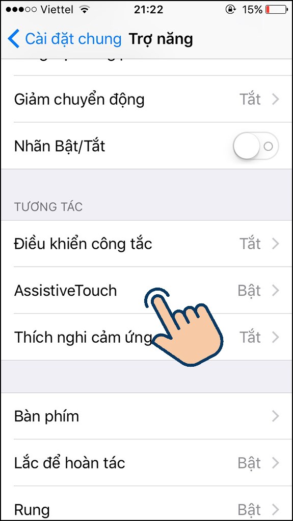 Bật nút Home trên iPhone đối với iOS 12 trở về trước